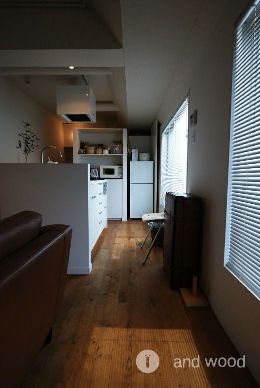 オーク 1枚もの キャラクター 施工写真 無垢フローリング アンドウッド andwood 新潟