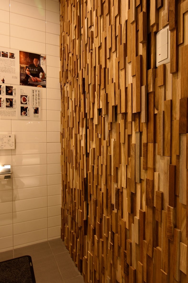 チーク ウォールパネル 施工例 アンドウッド andwood