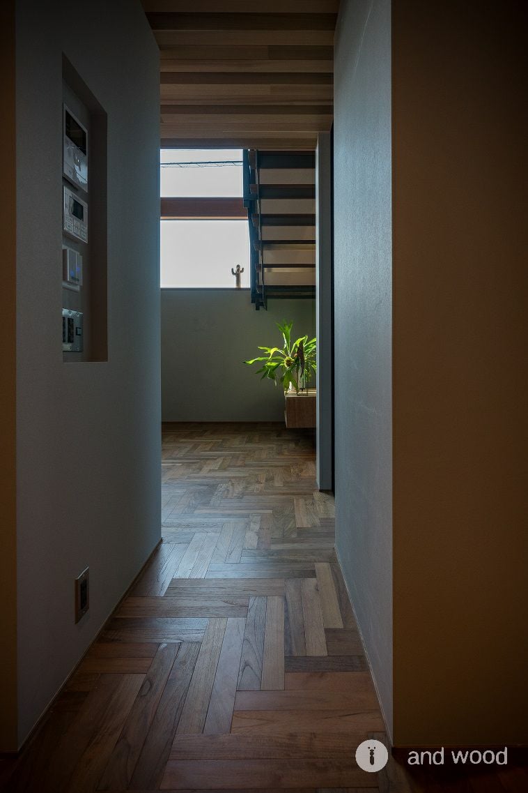 チーク ダブルヘリンボーン ヘリンボーン 施工例 andwood アンドウッド 4