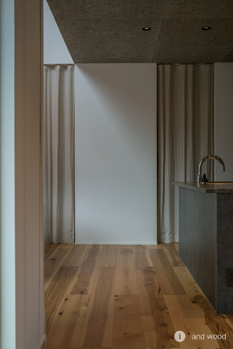 ヒッコリー ピーカン フローリング 幅広 プライウッド 新築 施工例 andwood アンドウッド 5