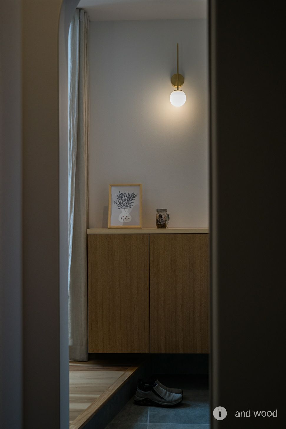 ヒッコリー ピーカン フローリング 幅広 プライウッド 新築 施工例 andwood アンドウッド 7