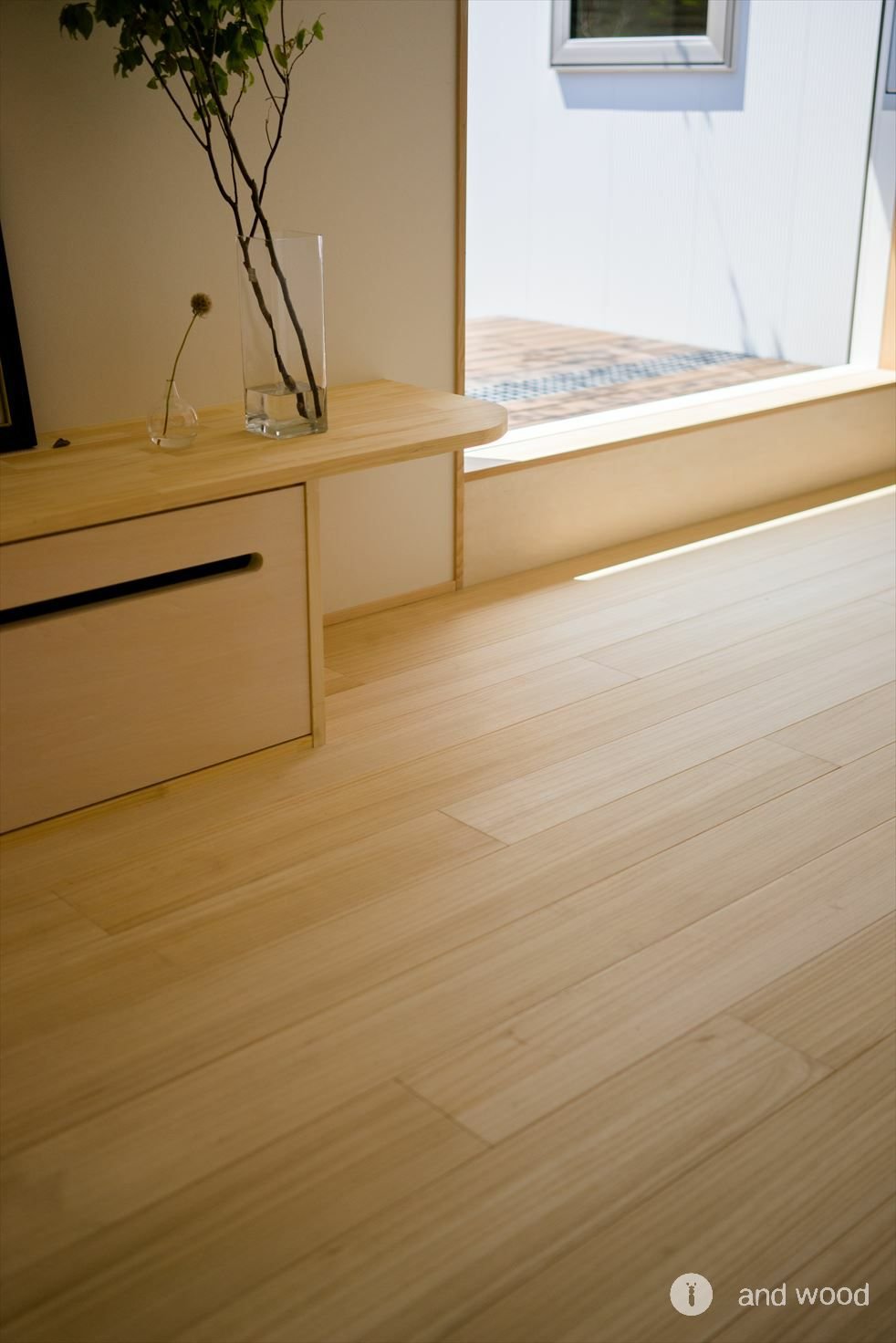 桐 柾目 フローリング アンドウッド andwood 施工例 加藤淳 一級建築士事務所 4