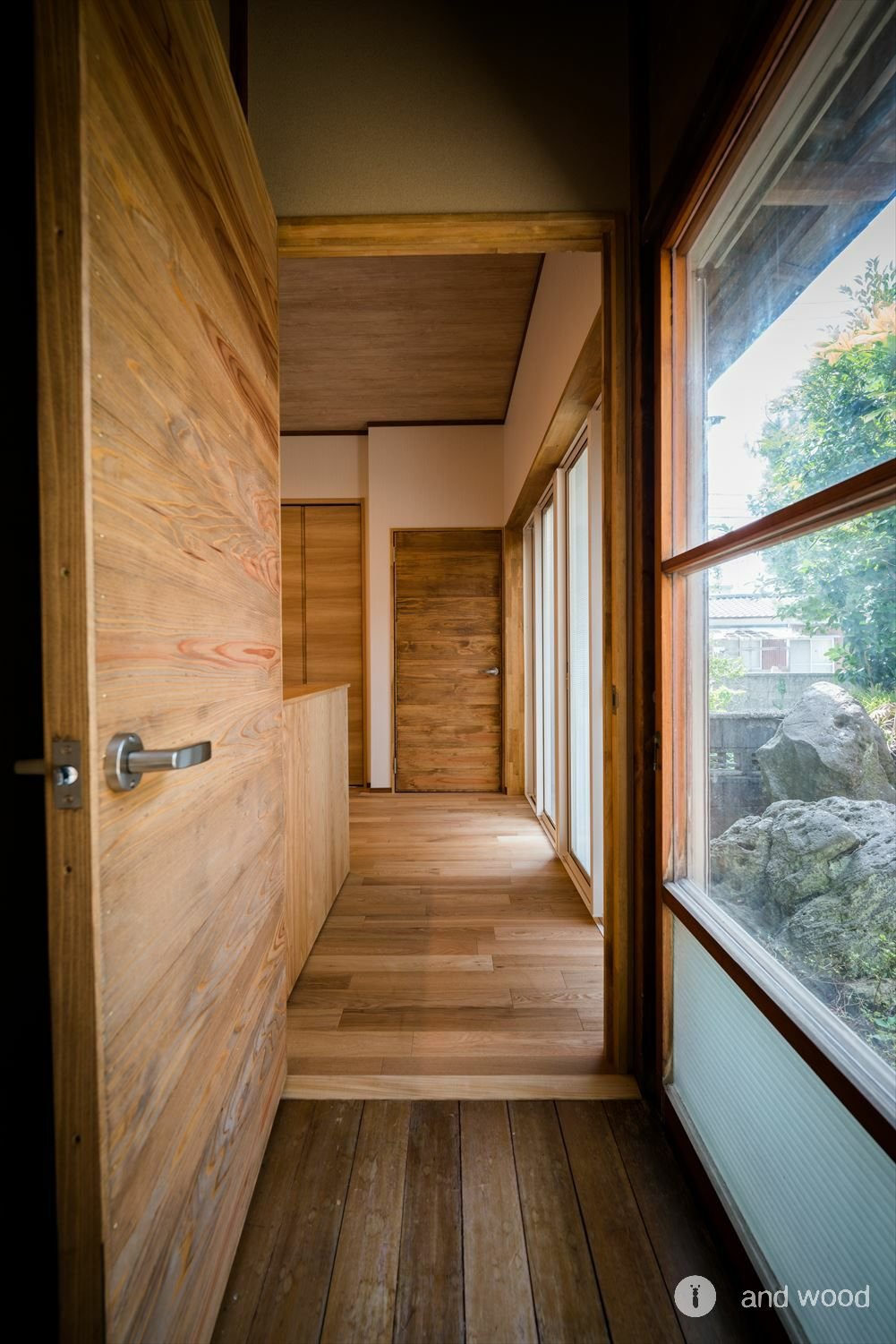 オーク フローリング プライウッド 乱尺 幅細 施工例 andwood アンドウッド 5