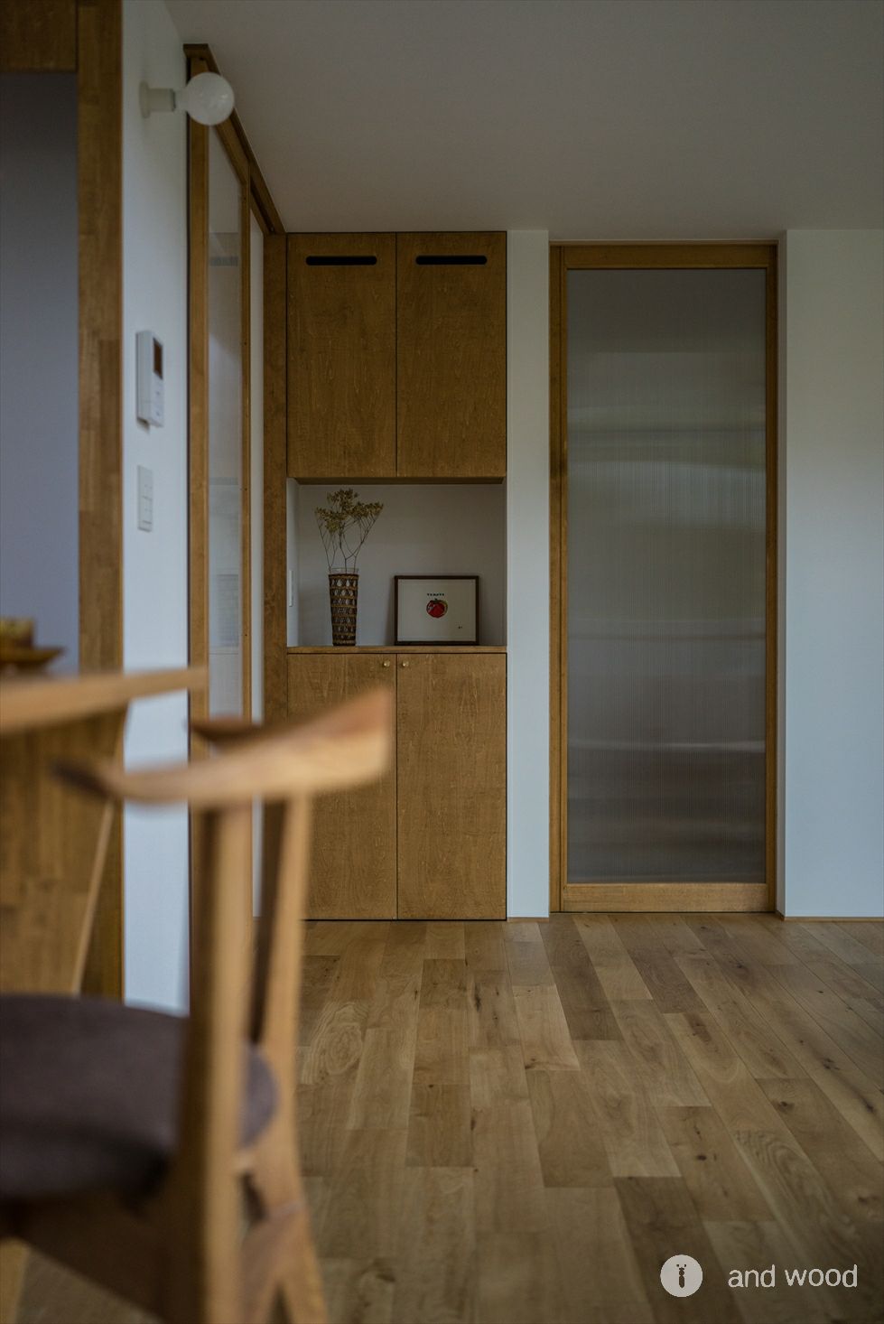 オーク 乱尺 プライウッド オイル塗装 施工例 新潟 andwood アンドウッド 加藤淳 9