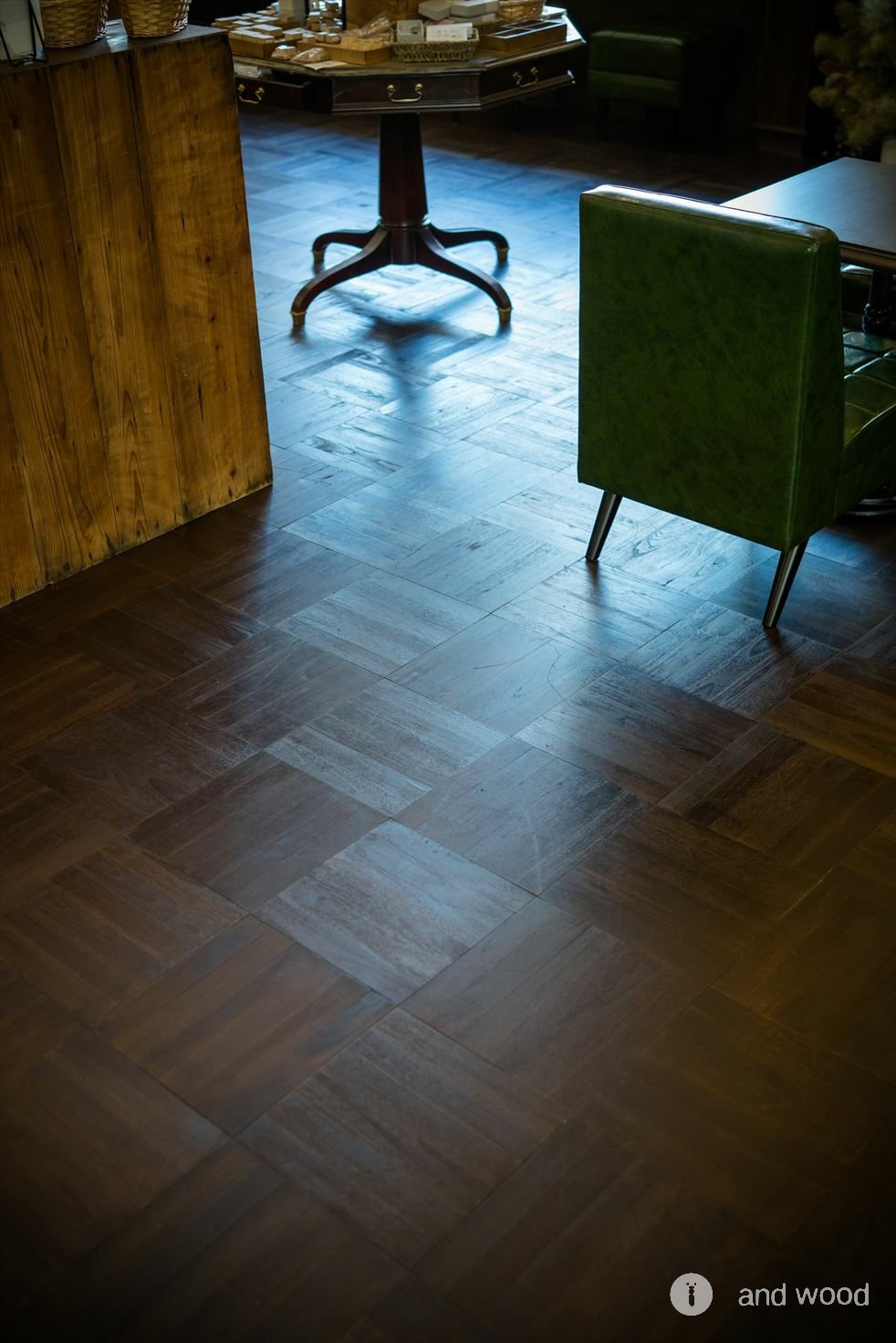  チーク パーケット フローリング 施工例 面無し 6P アンドウッド andwood 手紙舎 文箱 4