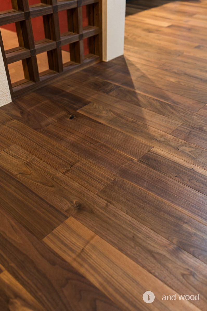 ウォールナット 120幅 無垢フローリング アンドウッド andwood 施工事例