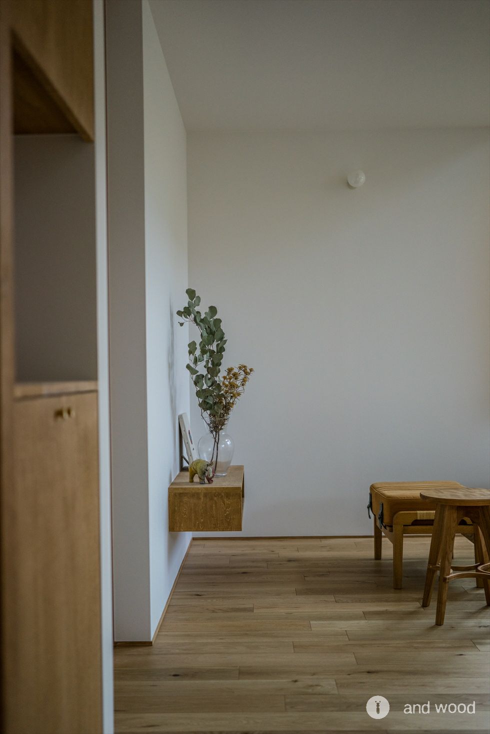 オーク 乱尺 プライウッド オイル塗装 施工例 新潟 andwood アンドウッド 加藤淳 8