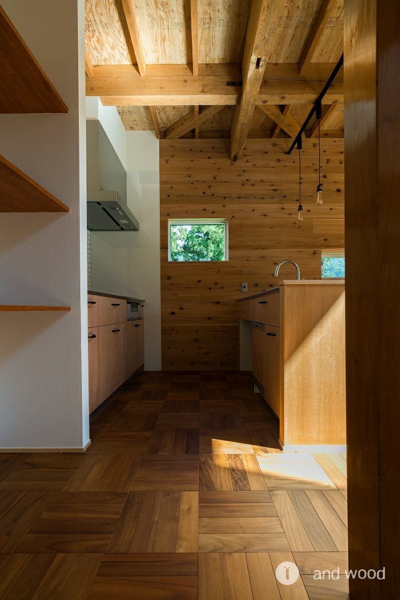 チーク パーケット 4P フローリング 無垢 アンドウッド andwood 施工事例