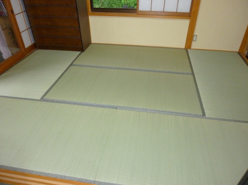 日光市のお客様宅施工例。。アオ畳表畳。