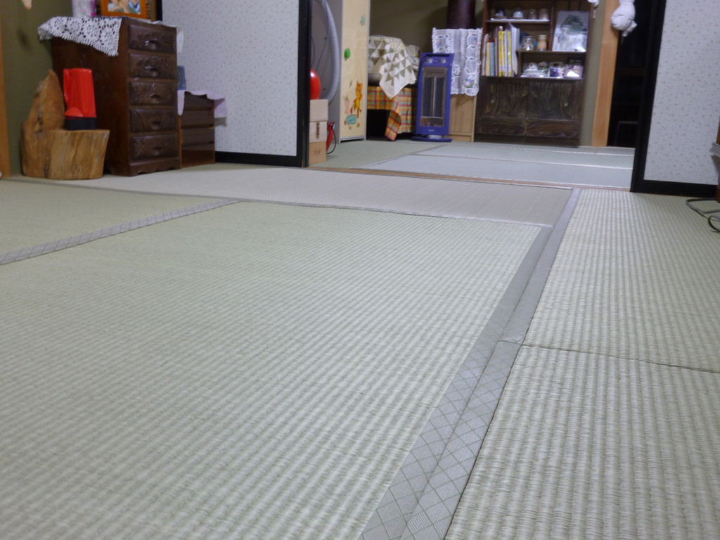 鹿沼市のお客様宅施工例。。アオ畳表畳。