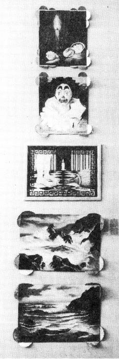 Fünf Gemälde von Jean-Frederic Schnyder im Kabinett von Möhl.