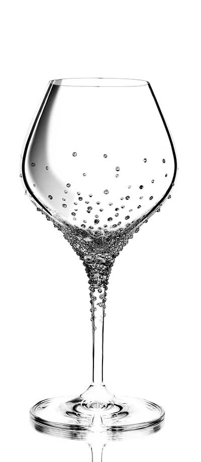 Weinglas Nemesis mit etwa 280 geschliffenen Swarovski®