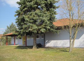 Gebäude der Kita Piepmatz in Grumbach