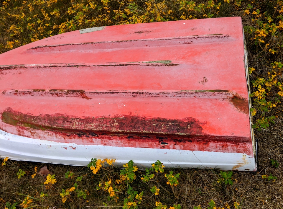 Ein Fischerboot ohne Fischer