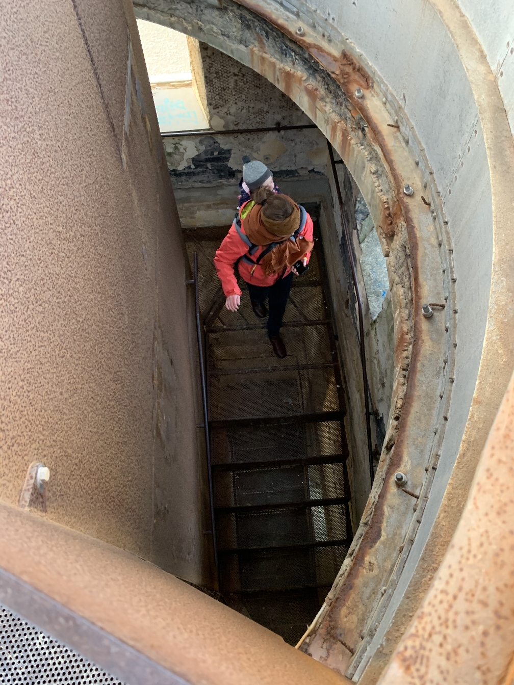 Im Treppenhaus des Leuchtturms