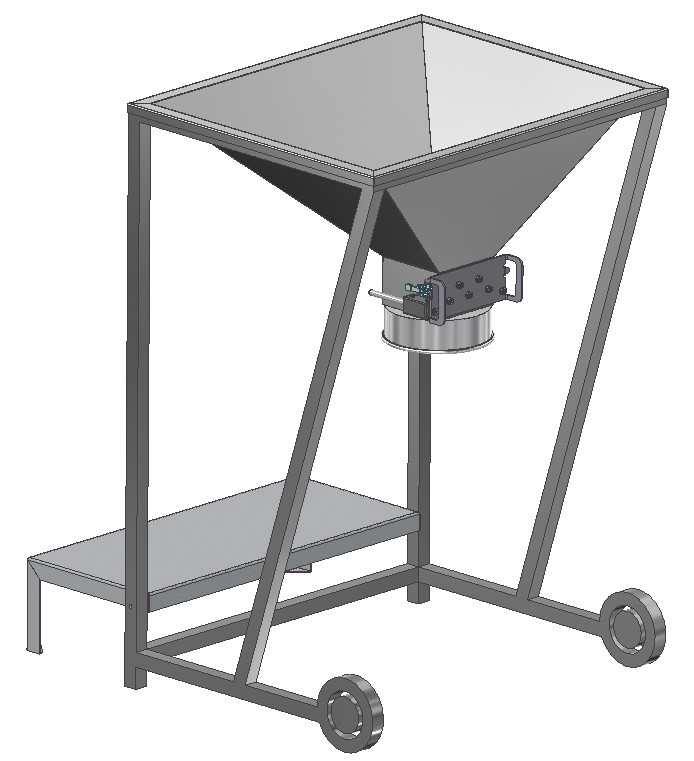 Inspektionstrichter mit Magnetabscheider für Sackinspektion