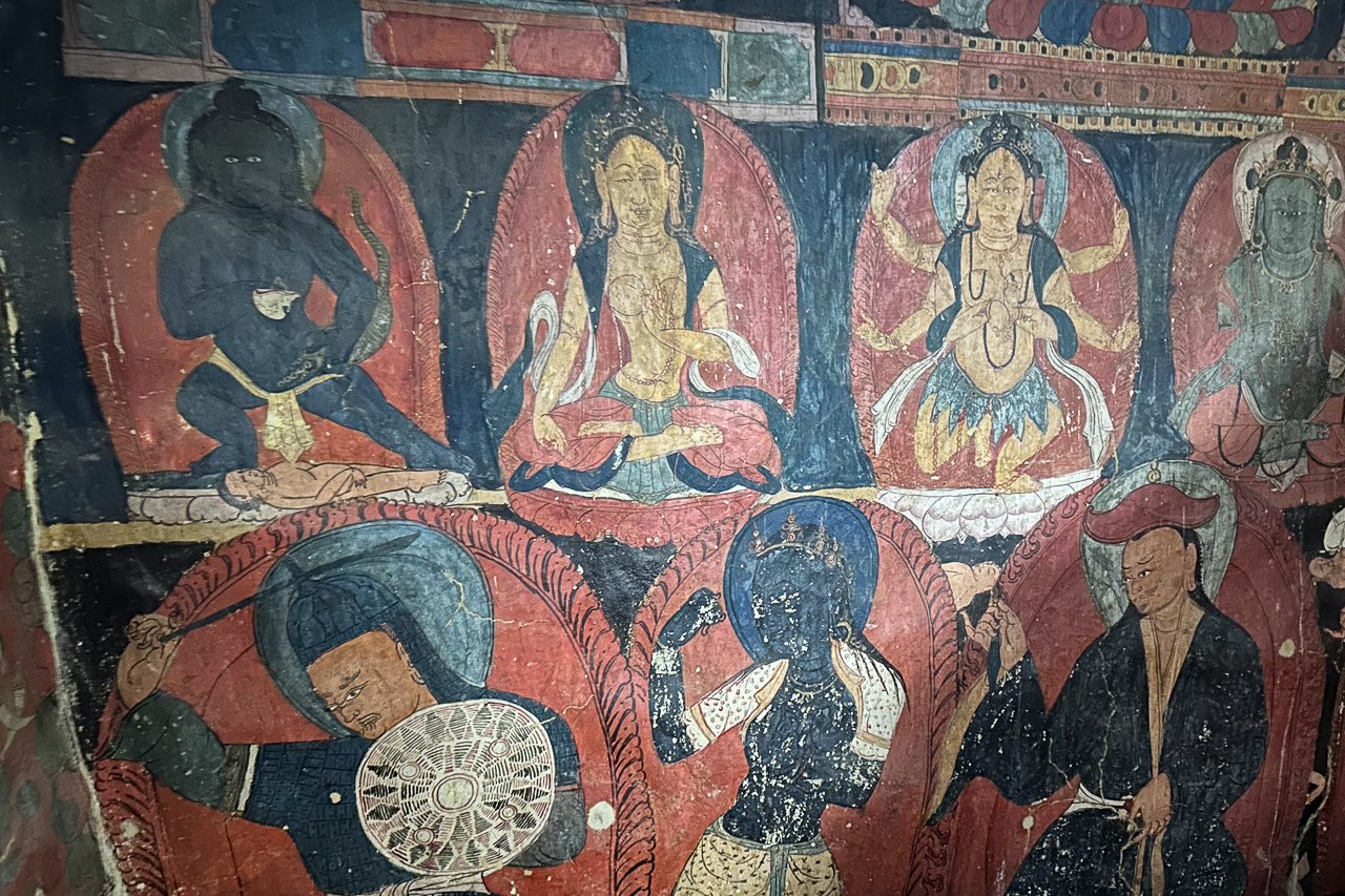 Höhlenmalereien in Westtibet - einige sollen über 1000 Jahre alt sein
