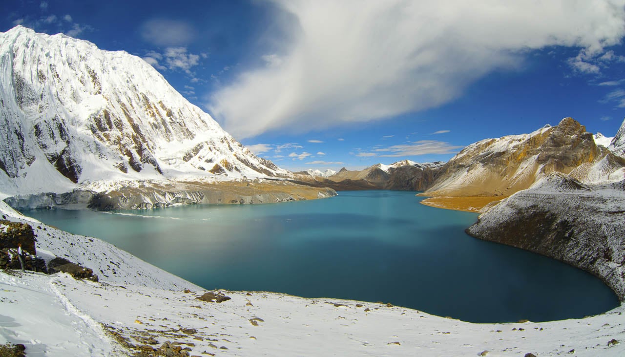 See Tilicho auf 4900 Metern hinter der Annapurna