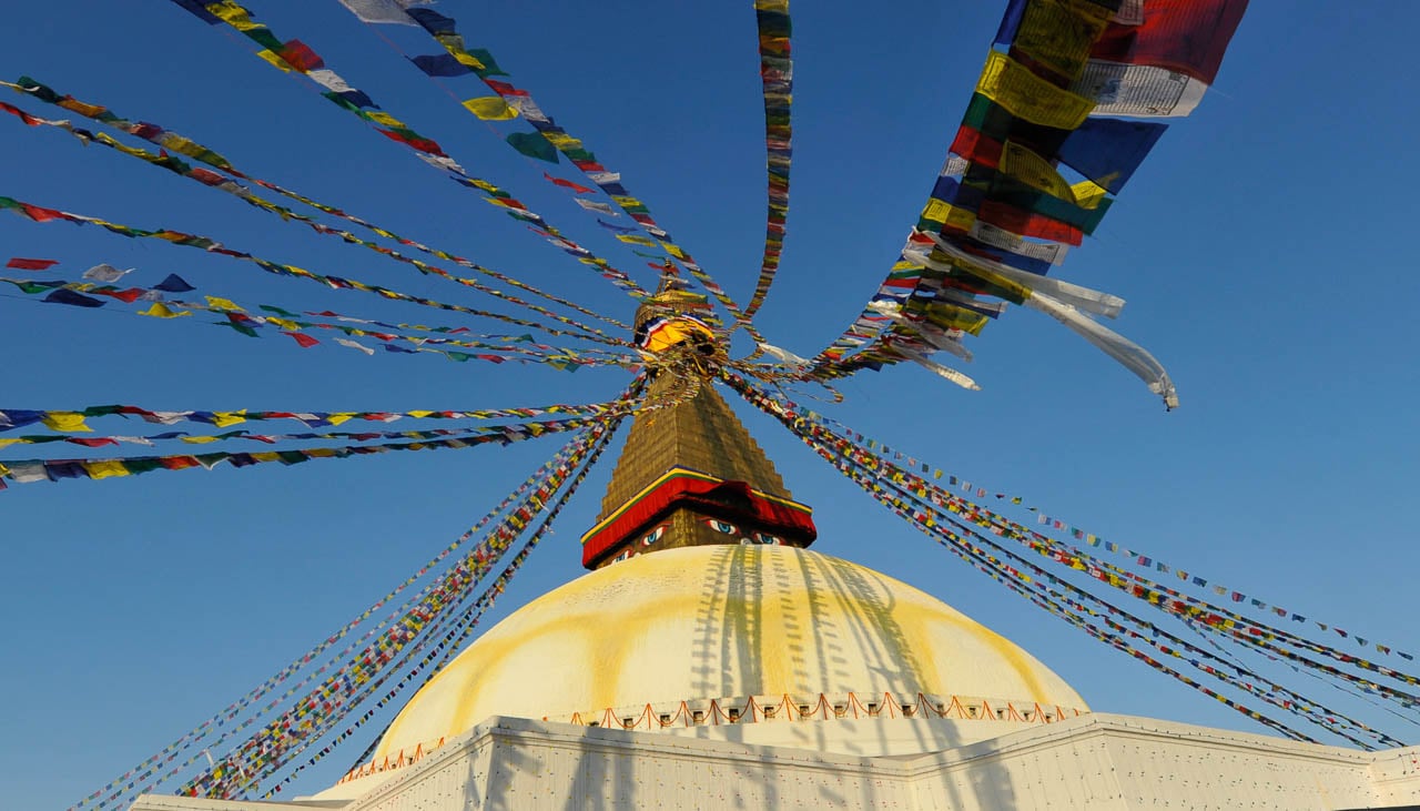 Grosse Stupa von Bodnath in Kathmandu