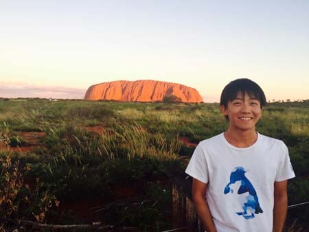 ウルル(エアーズロック)にて