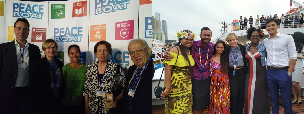 New York, IOI Delegation: L-R: P Leder, A Vassallo, L Rodriguez. Cortez, Alexandra Behnam, Awni Behnam and Youth Climate Ambassadors. Photo Credit:  IOI HQ