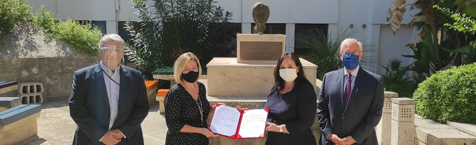 L-R: Professor Louis Cassar, Ms Antonella Vassallo, Ms Joanna Causon Deguara, Pro-Rector Professor Joseph Cacciattolo