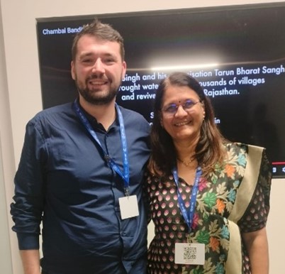 L-R: Mr Cosmin Chivu and Dr Vinita Apte;  Photo Credit: Terre Policy Centre 