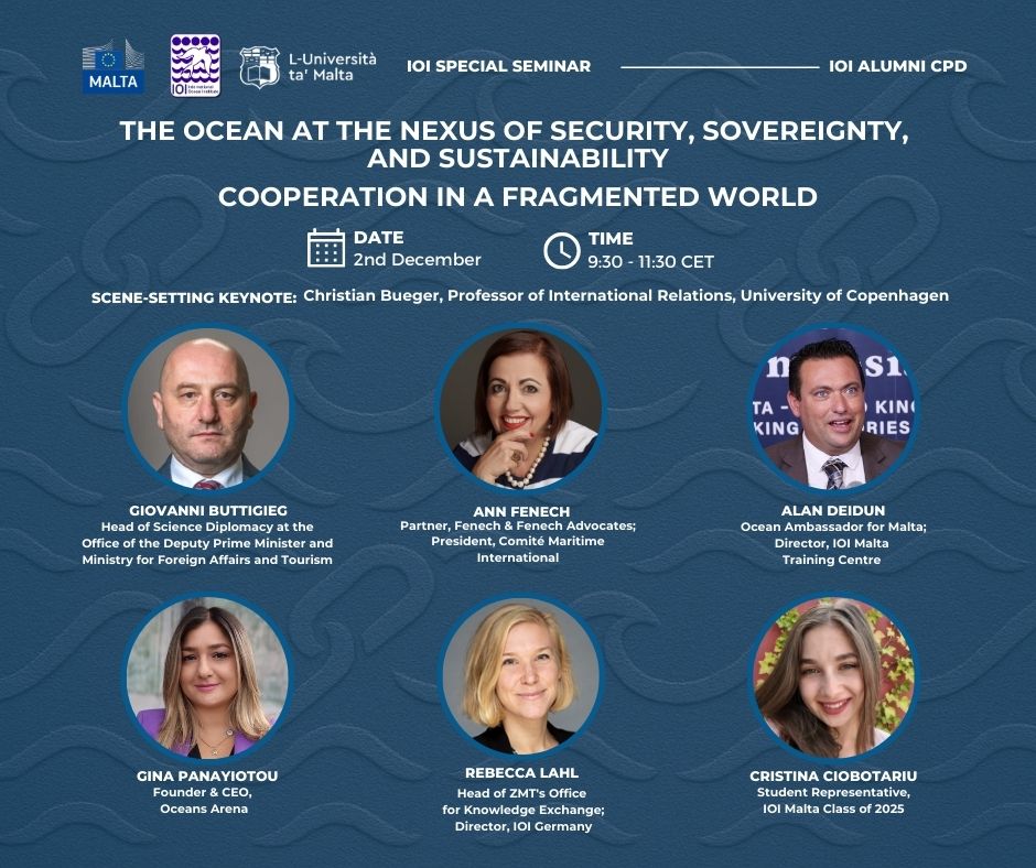 4th Webinar: The Ocean at the Nexus of Security, Sovereignty, and Sustainability – Cooperation in a Fragmented World