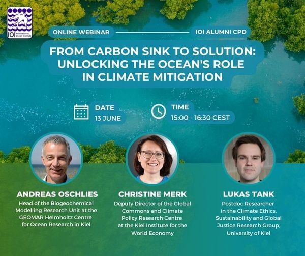 IOI Alumni CPD Webinar: From Carbon Sink to Solution - Unlocking the Ocean's Role in Climate Mitigation; 13 June