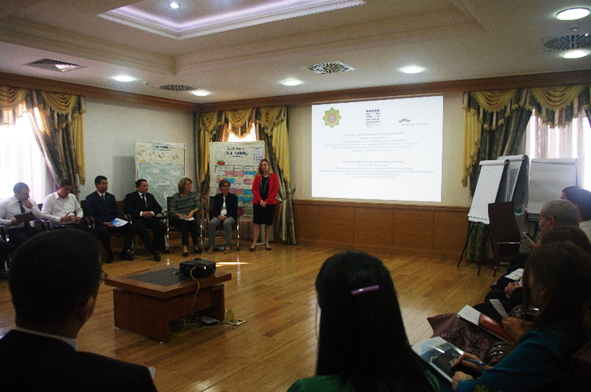 Opening of the training in the presence of M Atajanov, Chairman of the State Enterprise on Caspian Sea Issues at the President of Turkmenistan; A Vassallo, Managing Director, IOI HQ