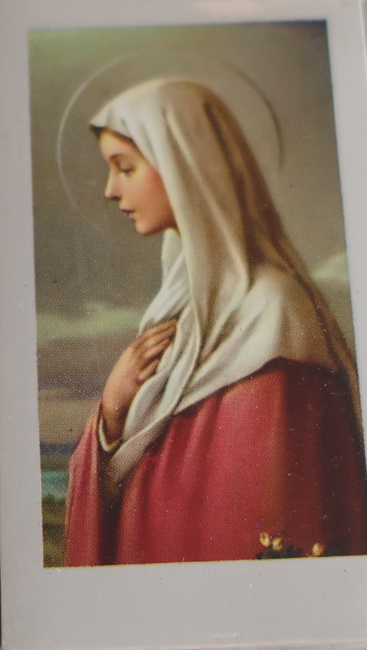 聖母マリア 祈り ご絵 教会 イエス 聖母マリア 守護 聖人 祈りカード