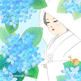 紫陽花と花嫁