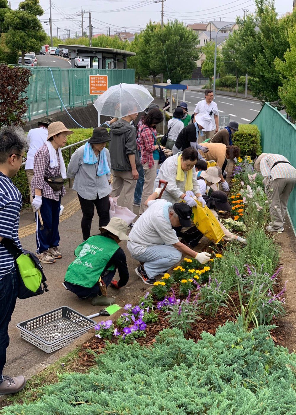 すすき野団地　園芸クラブが始動しました。