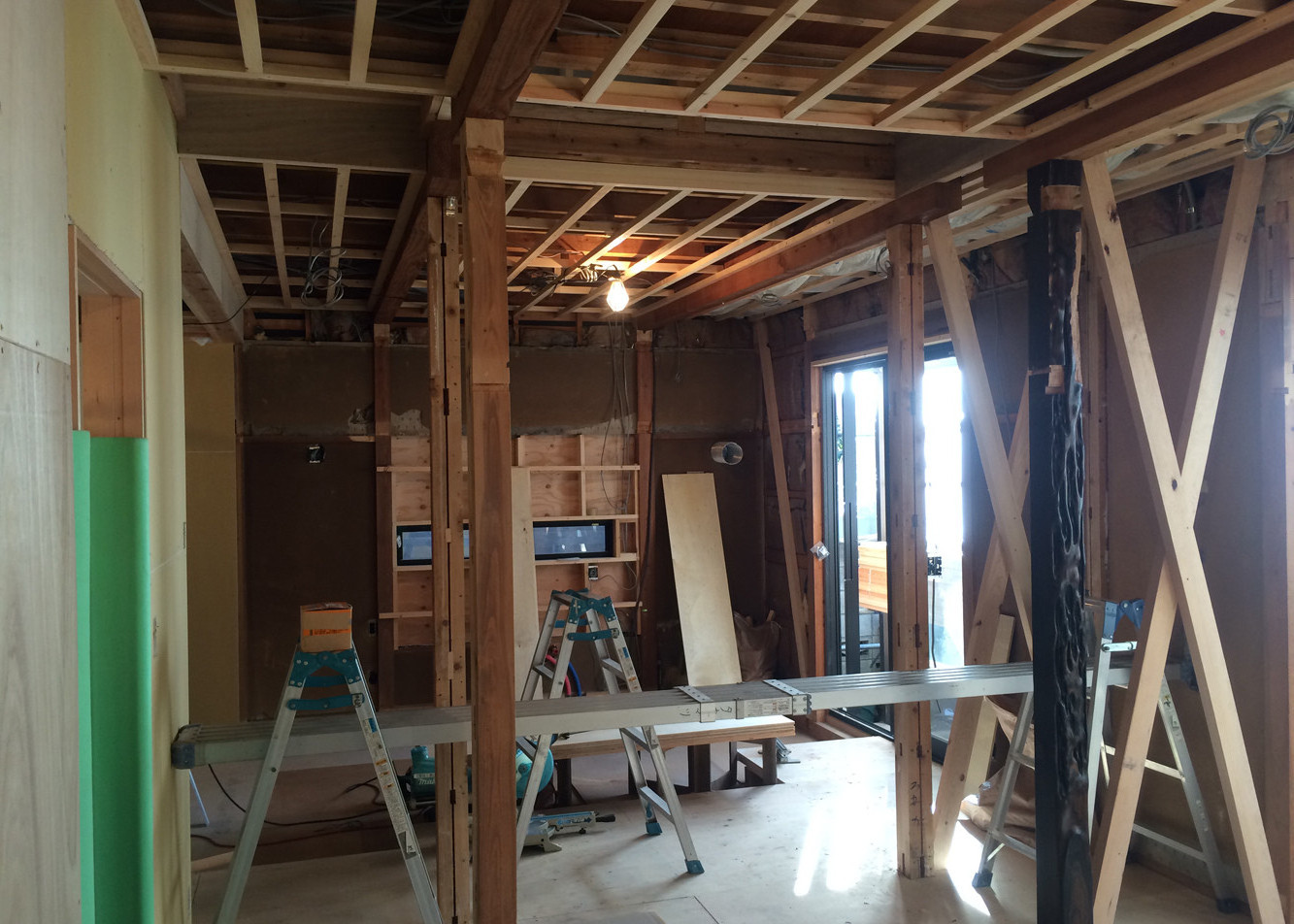 １Fの天井下地組