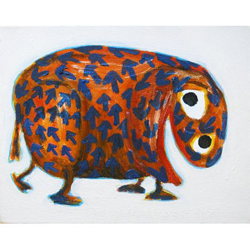 Artist: Roger Hose | "Happy Karmallama" | 2008 | Oil on Canvas | H:200 x W:250mm | Price: $250.00 