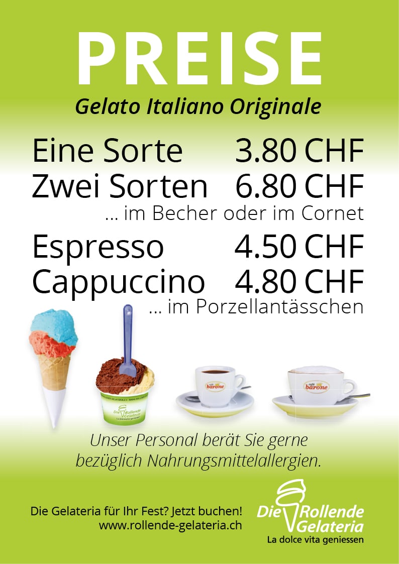 Preisschilder und Plakate vom Grafiker gestalten lassen.