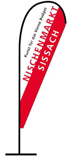 Flagge gestalten lassen. Beispiel Nischenmarkt Sissach