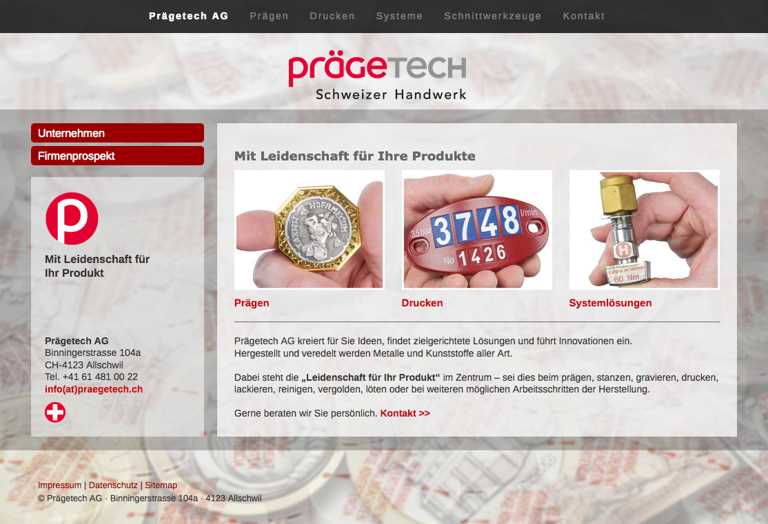 Prägetech – Schweizer Handwerk