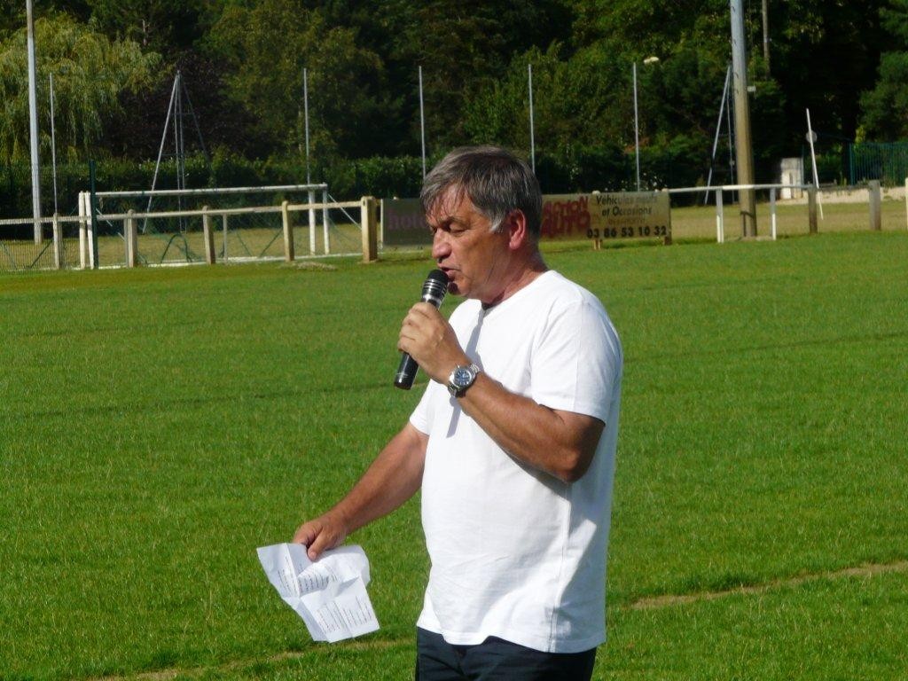 le président au micro