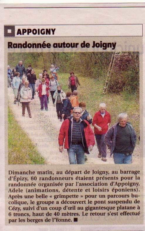 Marche du 30 Mars au départ de JOIGNY