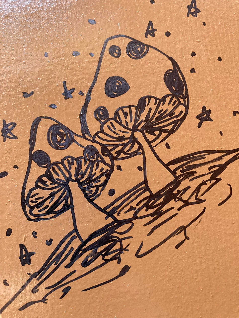 Skizze auf der Sitzbank