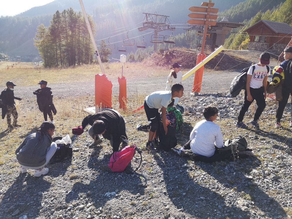 Pause dans la montée 