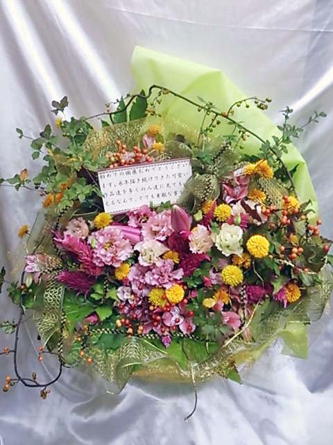個展祝フラワーアレンジ