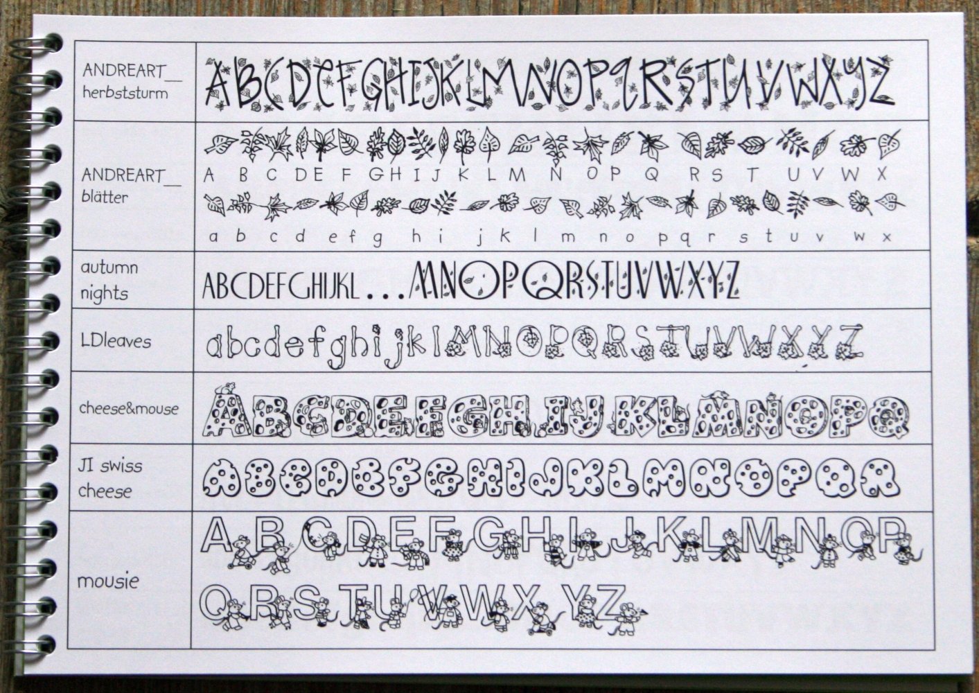 ein paar Herbstschriften