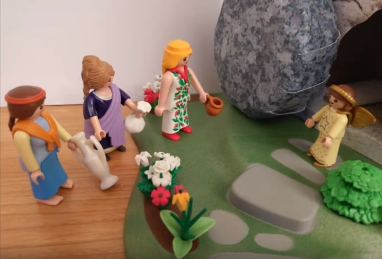 La résurrection - Arrivée au tombeau