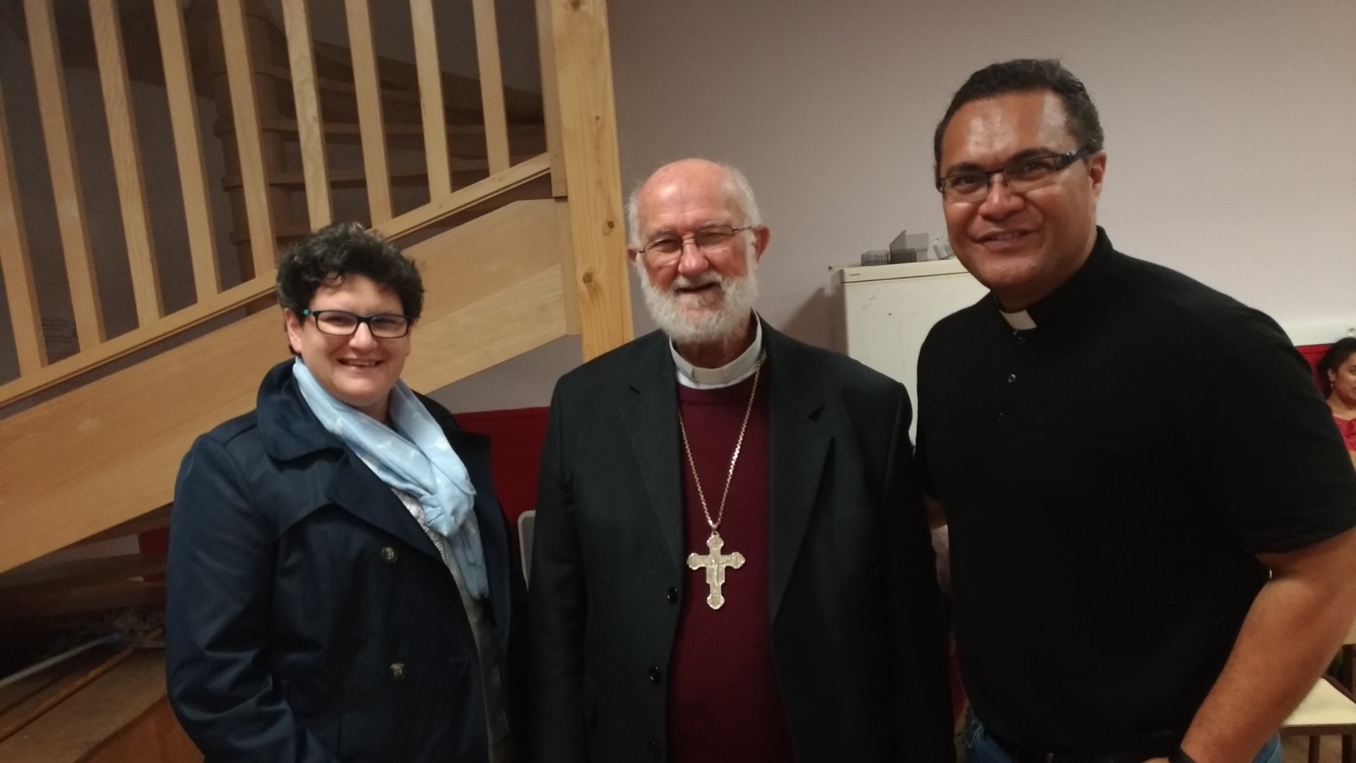 Estelle - Mgr Ghislain de Rasily. Évêque de Wallis et futune - Père Simonet, vicaire de Revel, originaire de Wallis et Futuna qui a prêté sa voix pour le spectacle. (c) RE