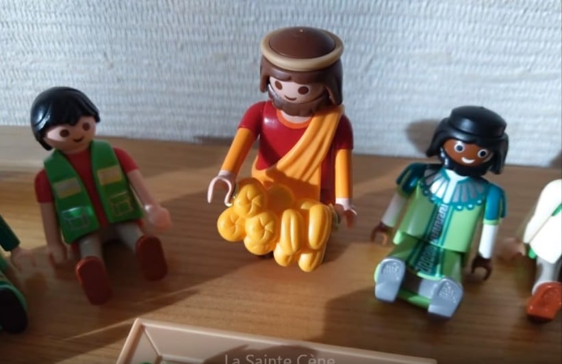 La Cène - Jésus bénit le pain