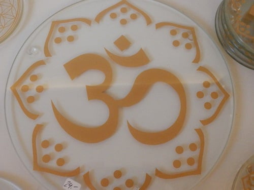 OM und Blume des Lebens als Untersetzer 