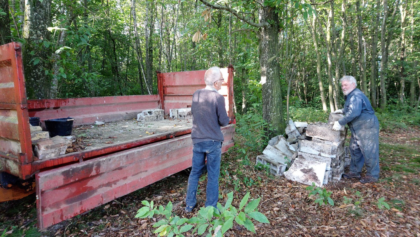 Evacuation de déchets inertes, automne 2017