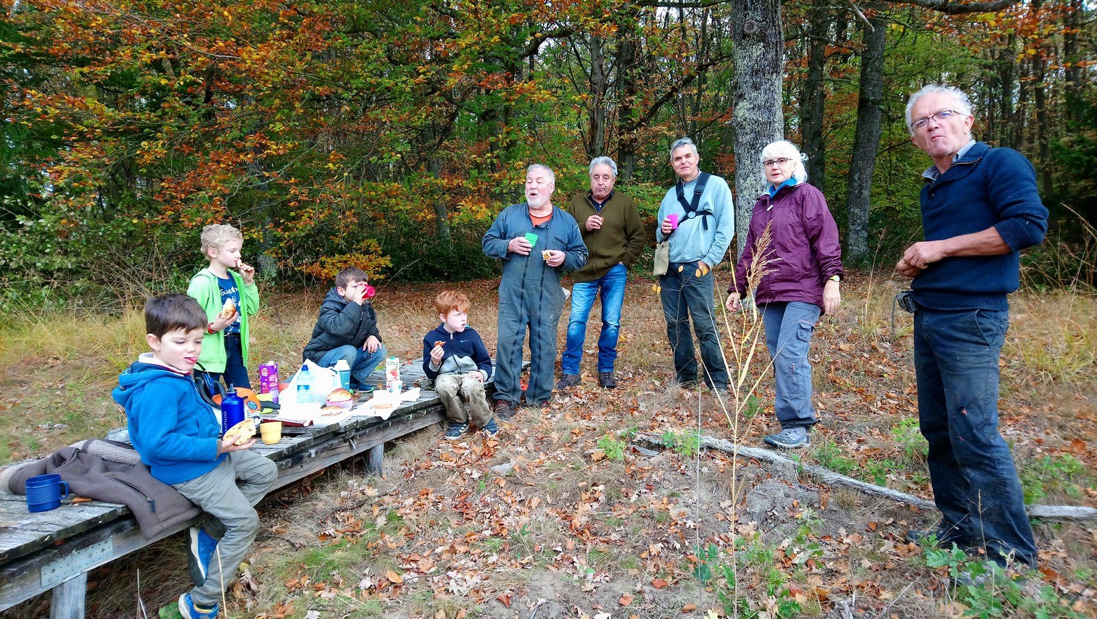 Les enfants nous rejoignent pour la pause